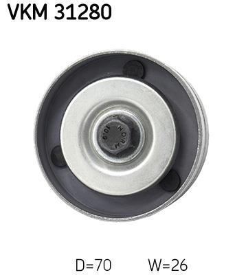 Galet enrouleur de courroie d'accessoire SKF ref. VKM 31280